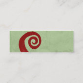 赤いスパイラル動揺して手作り名刺 スキニー名刺 (裏面)