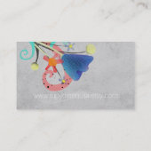 赤いスパイラル動揺して手作り名刺 名刺 (裏面)