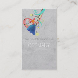 赤いスパイラル動揺して手作り名刺 名刺