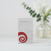 赤いスパイラル動揺して手作り名刺 名刺 (スタンド正面)