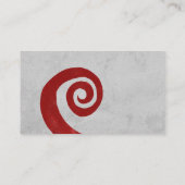 赤いスパイラル動揺して手作り名刺 名刺 (裏面)