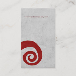 赤いスパイラル動揺して手作り名刺 名刺