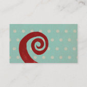 赤いスパイラル動揺して手作り名刺 名刺 (裏面)