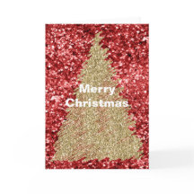 赤いスパークルグリッツゴールドのクリスマスツリー