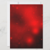 赤いスパークルスノーフレーク＆リボン クリスマスパーティーの招待状 招待状 (裏面)