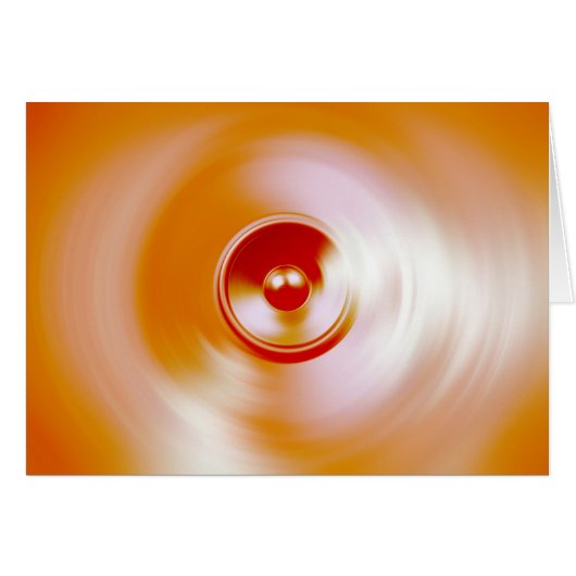 赤いスピニング音楽スピーカー (正面横)