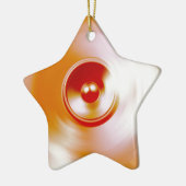 赤いスピニング音楽スピーカー セラミックオーナメント (左)