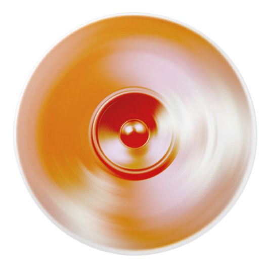 赤いスピニング音楽スピーカー セラミックノブ (正面)