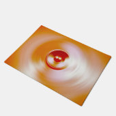 赤いスピニング音楽スピーカー ドアマット (アングル)