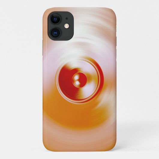 赤いスピニング音楽スピーカー Case-Mate iPhoneケース (裏面)