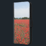 赤いスプラッシュウォレットケース GALAXY S5 ウォレットケース<br><div class="desc">ポピー畑に赤いスプラッシュ。どこ保に行っても元気だ。</div>