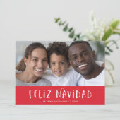 赤いスペイン語のフェリス・ナビダードの写真付き シーズンカード (スタンド正面)