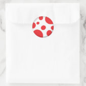 赤いスポットのシール ラウンドシール (バッグ)
