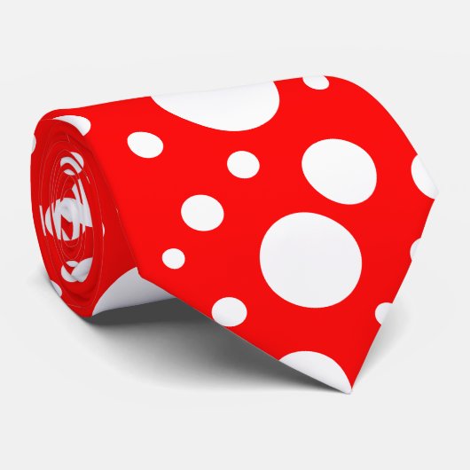 赤いスポットタイ ネクタイ (ロール)