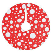 赤いスポットツリースカート ブラッシュドポリエステルツリースカート (正面)