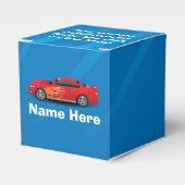 赤いスポーツカーの炎と明るい青キッズボーイズ フェイバーボックス (正面サイド)