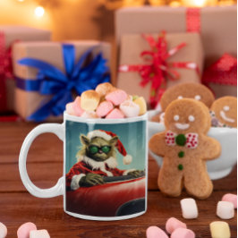 赤いスポーツカーを運転#8クリスマスグリーンゴブリン コーヒーマグカップ