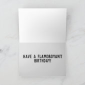 赤いスポーツスカラフラマティックな誕生日カード カード (内部)