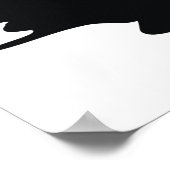 赤いスポーツバイクに乗るバイク ポスター (角)