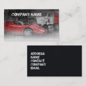 赤いスポーツ・カーおよび赤いトラック 名刺 (正面/裏面)