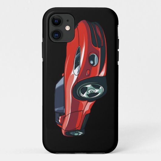 赤いスポーツ・カー Case-Mate iPhoneケース (裏面)
