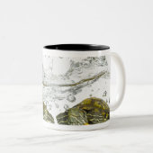 赤いスライダーのカメ ツートーンマグカップ (正面右)