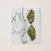 赤いスライダーカメ ジグソーパズル (縦)