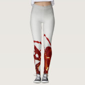 赤いス絵を描ピルエフェクト レギンス (正面)