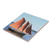 赤いセイルスクーナータイル タイル (側面)