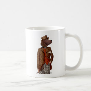 赤いセッターのライダーのポートレート コーヒーマグカップ
