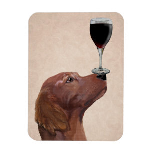 赤いセッター犬のAu Vin 2 マグネット