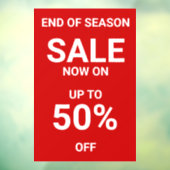 赤いセール中のお知らせ 目立つビジネス ウィンドウサイン (シート3)