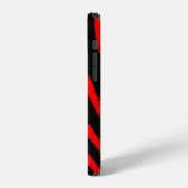 赤いゼブラストライプ iPhoneケース (左側面)
