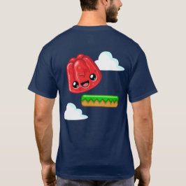 赤いゼリーハッピーな気分がジャンプする - ハッピージャンプ Tシャツ