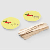 赤いソックジャンプ漫画の可愛いカエル ハンドファン (組立なし)