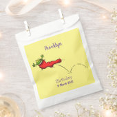 赤いソックジャンプ漫画の可愛いカエル フェイバーバッグ (クリップ留めされた状態)