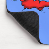 赤いソックジャンプ漫画の可愛いカエル マウスパッド (コーナー)