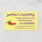 赤いソックジャンプ漫画の可愛いカエル 名刺 (正面)