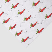 赤いソックジャンプ漫画の可愛いカエル 薄葉紙 (詳細)