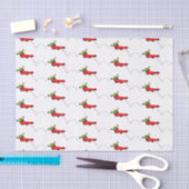 赤いソックジャンプ漫画の可愛いカエル 薄葉紙 (クラフト)