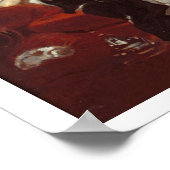 赤いソファに座っている女性 ポスター (角)