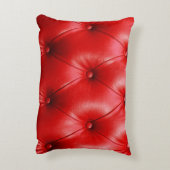 赤いソファのレザーテクスチャ アクセントクッション (裏面(縦))