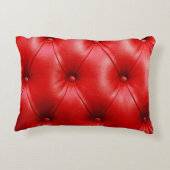 赤いソファのレザーテクスチャ アクセントクッション (裏面)