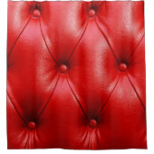 赤いソファのレザーテクスチャ シャワーカーテン (正面)