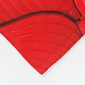 赤いソファのレザーテクスチャ フリースブランケット (角)