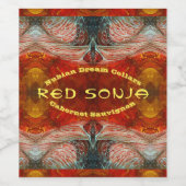 赤いソンジャ ワインラベル (シングルラベル)