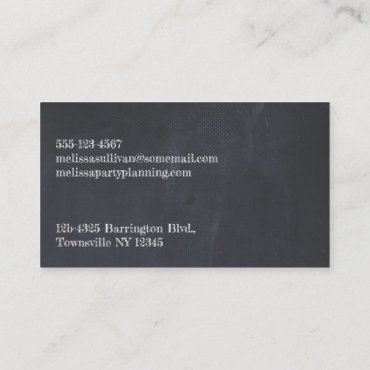 赤いソンブレロの可愛い大きな目のサボテンパーティープランナー 名刺 (裏面)