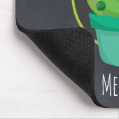 赤いソンブレロの目に微笑む、かわいい大きなサボテン マウスパッド (コーナー)