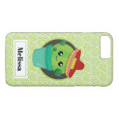 赤いソンブレロの目に微笑む、かわいい大きなサボテン Case-Mate iPhoneケース (裏面(横))