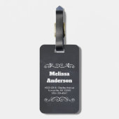 赤いソンブレロ模様のハッピーグリーンサボテン ラゲッジタグ (裏面縦)